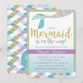 Mermaid Baby Shower Einladung
