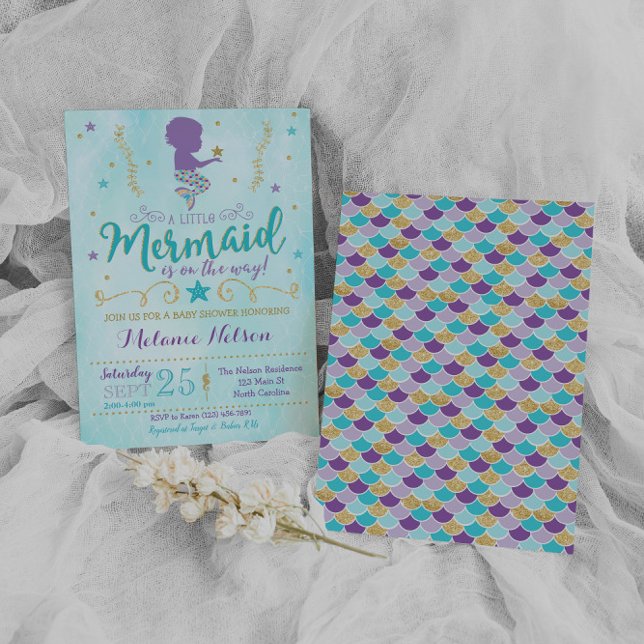 Mermaid Baby Shower Einladung Sprinkle (Von Creator hochgeladen)