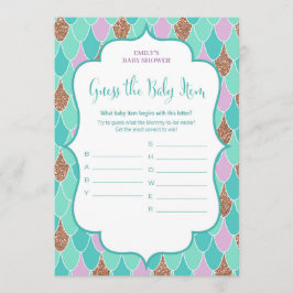 Mermaid Baby Shower Game 12x18 Einladung