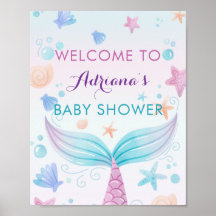Mermaid Baby Shower Muschel Under Sea B Begrüßung
