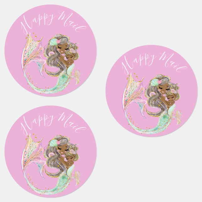 Mermaid Baby Shower nautisch rosa Labels Etiketten (Gruppe)