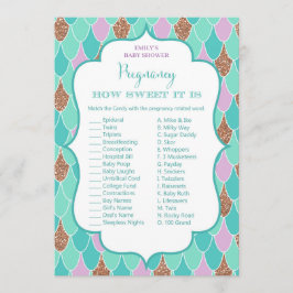 Mermaid Baby Showgame Antworten Einladung
