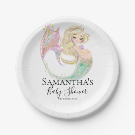 Mermaid Baby Showmutter zu sein Pappteller