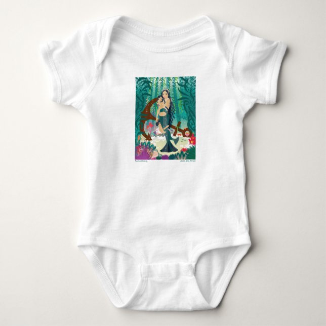 Mermaid Baby Strampler (Vorderseite)