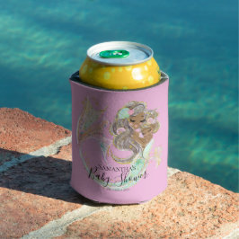 Mermaid Babydusche rosa, NAUTICAL Dose Cooler Dosenkühler