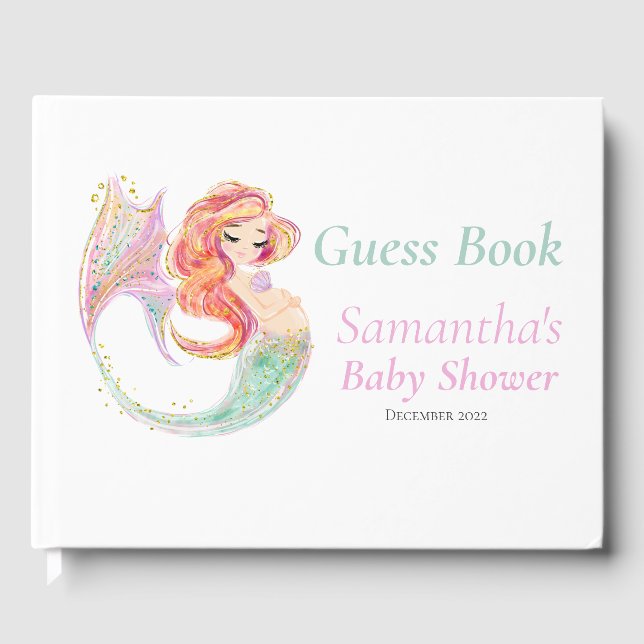 Mermaid Babydusche. Unter dem Meer. Gästebuch (Vorderseite)