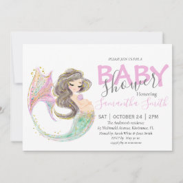 Mermaid Babydusche. Unter dem Meer. Glitzer Ankündigung