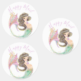 Mermaid Babydusche. Unter dem Meer. Glitzer Etiketten