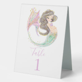 Mermaid Babydusche. Unter dem Meer. Glitzer Tischaufsteller