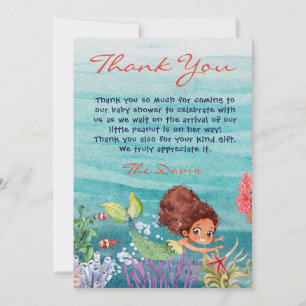 Mermaid Babydusche unter dem Meer Vielen Dank Einladung
