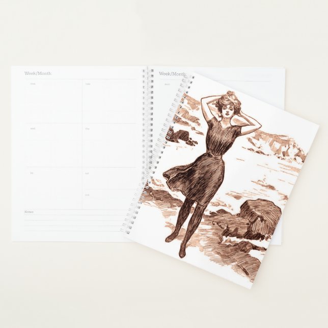 Mermaid Beach Gibson Girl Viktorianisch Antique Planer (Anzeige)