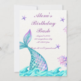 MERMAID BIRTHDAD EINLADUNG