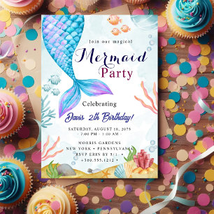 Mermaid Birthday Bash Einladung