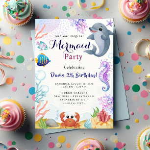 Mermaid Birthday Bash Einladung