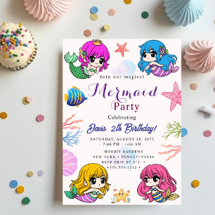 Mermaid Birthday Bash Einladung