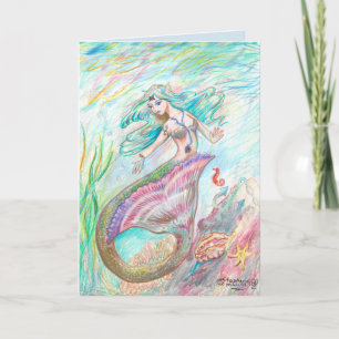 Mermaid Birthday Card Karte