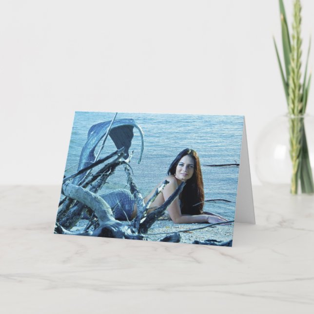 Mermaid Birthday Card Karte (Vorderseite)