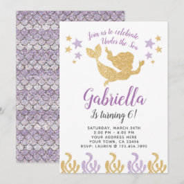 Mermaid Birthday Einladung