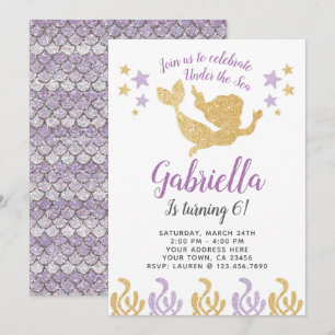 Mermaid Birthday Einladung