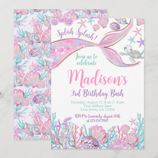 Mermaid Birthday Einladung