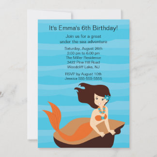 Mermaid Birthday Einladung