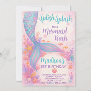 Mermaid Birthday Einladung