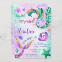 Mermaid Birthday Einladung