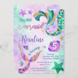 Mermaid Birthday Einladung