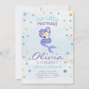 Mermaid Birthday Einladung