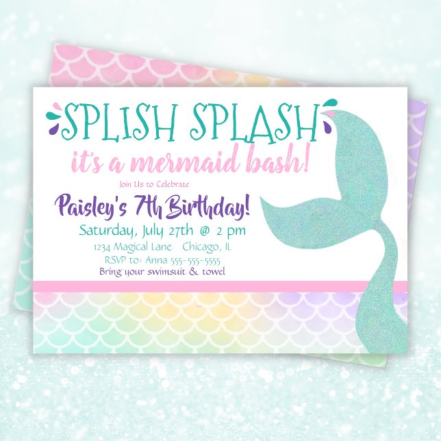 Mermaid Birthday Einladung (Von Creator hochgeladen)