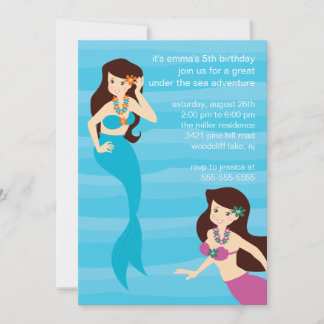 Mermaid Birthday Einladung