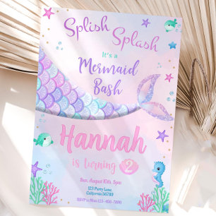 Mermaid Birthday Einladung Mermaid Einladung Mer