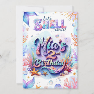 Mermaid Birthday Einladung Personalisiert Name Age