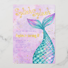 Mermaid Birthday Folieneinladung