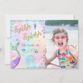 Mermaid Birthday Foto Einladung