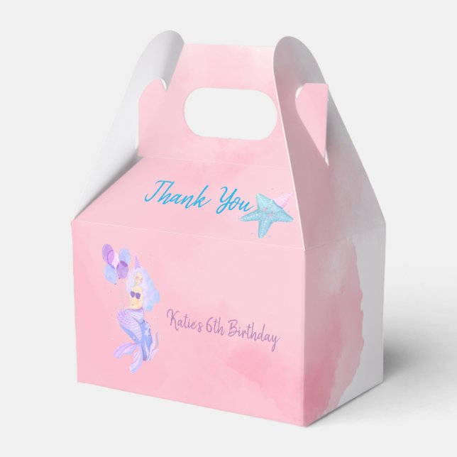 Mermaid Birthday Geschenkschachtel (Vorderseite)
