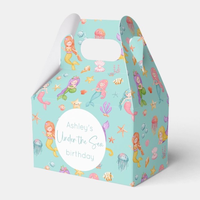 Mermaid Birthday Geschenkschachtel (Vorderseite)