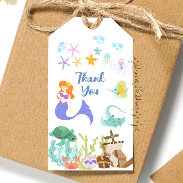 Mermaid Birthday Geschenktag Geschenkanhänger (Von Creator hochgeladen)