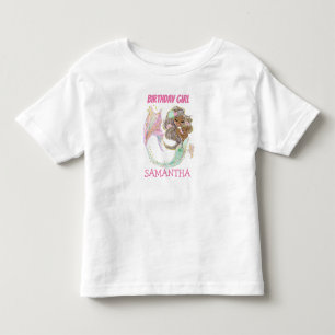 Mermaid Birthday Girl White nautical Kleinkind T-shirt