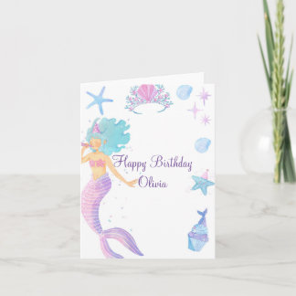 MERMAID BIRTHDAY GREETING CARD EINLADUNG