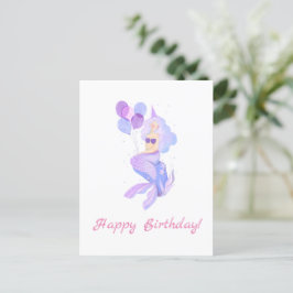 Mermaid Birthday Greeting Postkarte