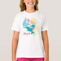 Mermaid Birthday Niedlich Custom Blonde Girls