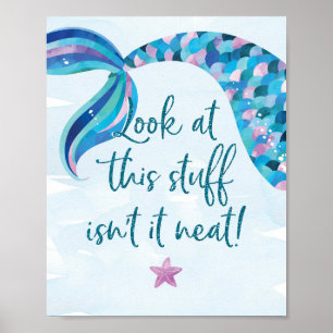 Mermaid Birthday Party Dekorationen Unterschrift