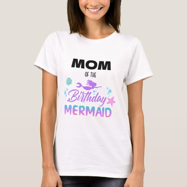 Mermaid Birthday Party Mama T-Shirt (Vorderseite)