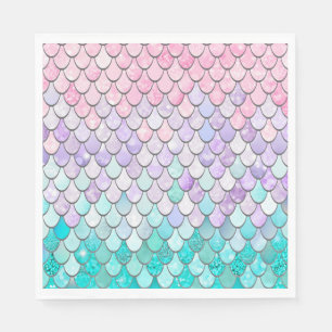 Mermaid Birthday Party Napkins Serviette