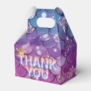 Mermaid Birthday Pink Blue Glitzer Geschenkschachtel