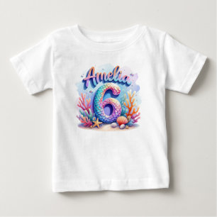 Mermaid Birthday T - Shirt - Personalisierter Name
