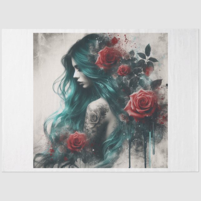 Mermaid-Blume Seidenpapier (Vorderseite)