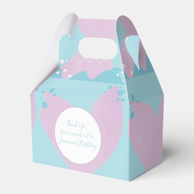 Mermaid Bubbles Lila und Blue Ocean Party Geschenkschachtel (Vorderseite)