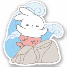 Mermaid Bunny Adventures Ein Abstecher in den Somm Aufkleber